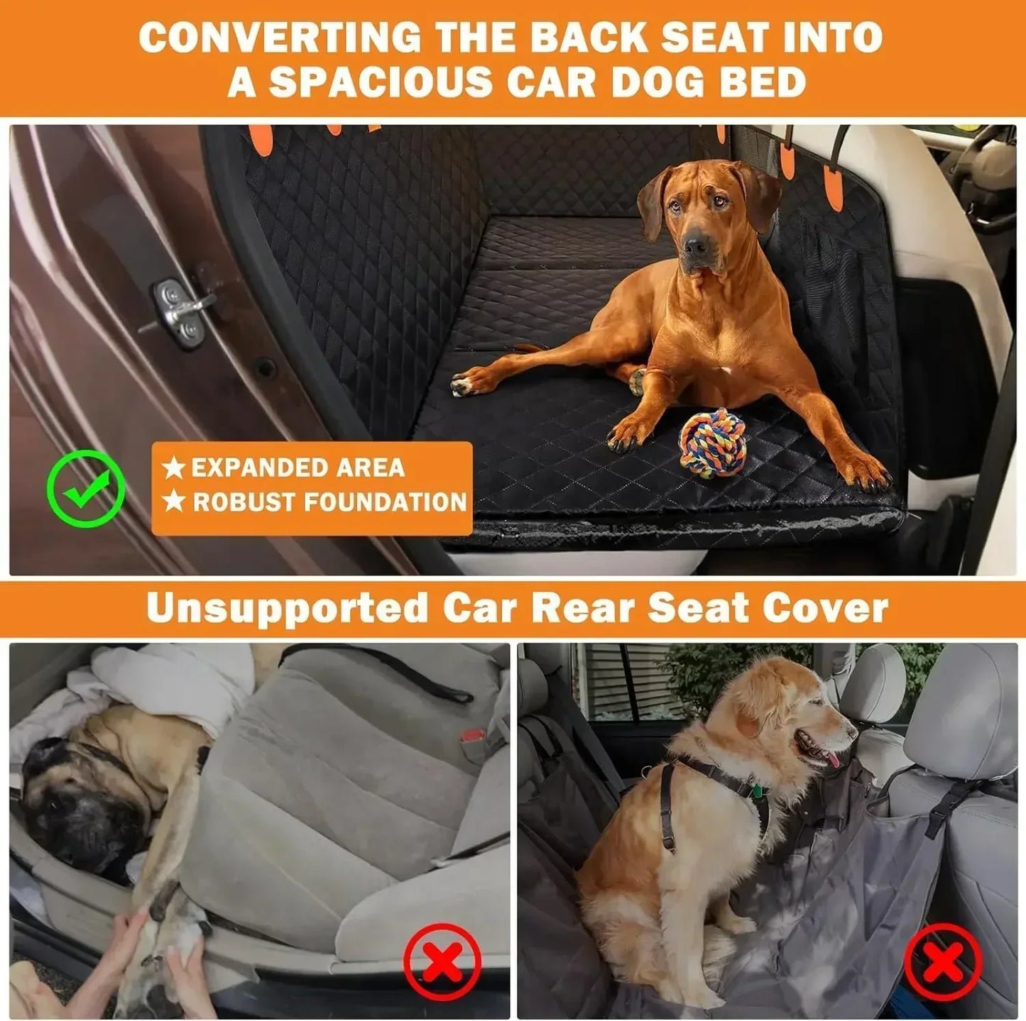 The Ruff Cover™ Hard Bottom Car Seat Cover 🐕🦺🐶