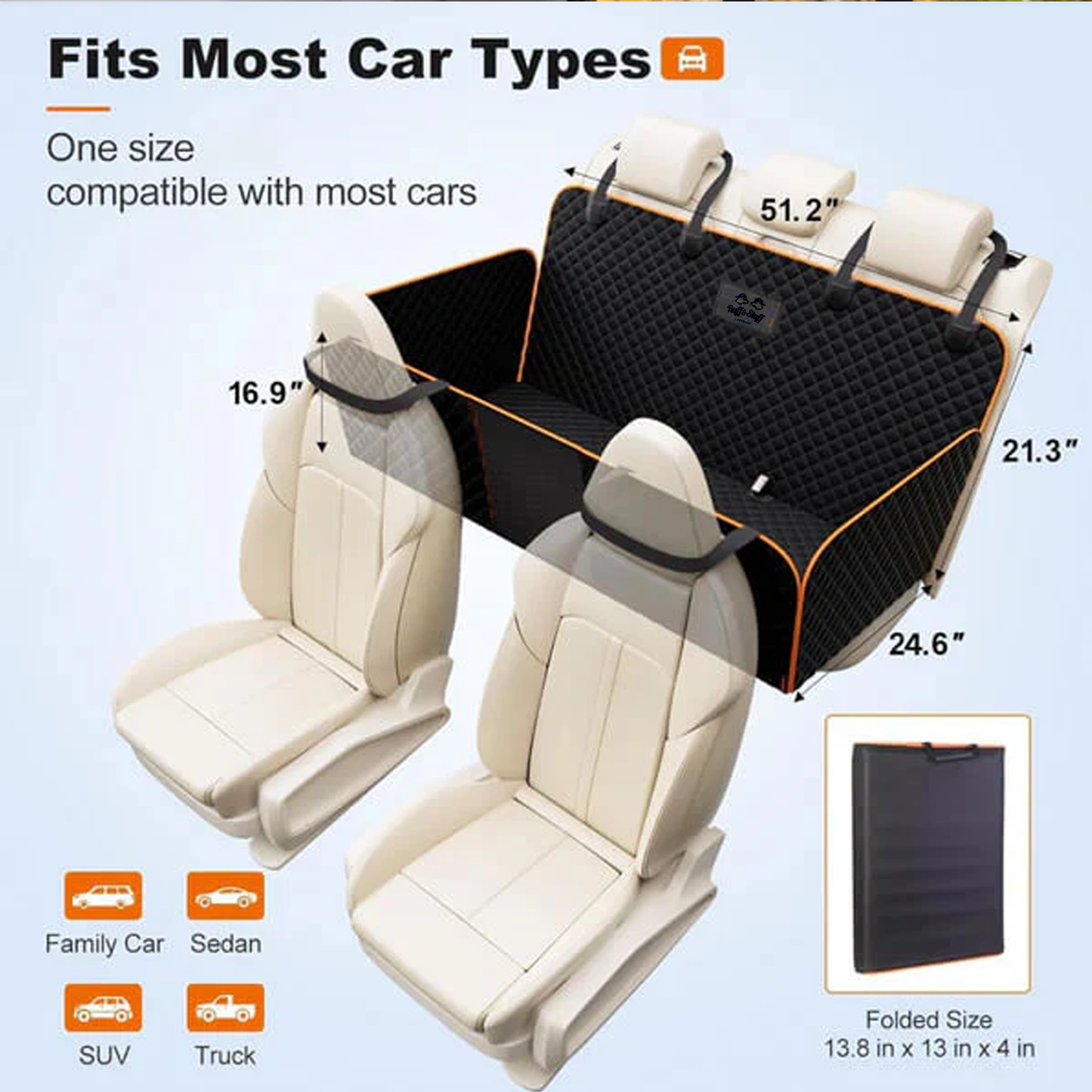 The Ruff Cover™ Hard Bottom Car Seat Cover 🐕🦺🐶