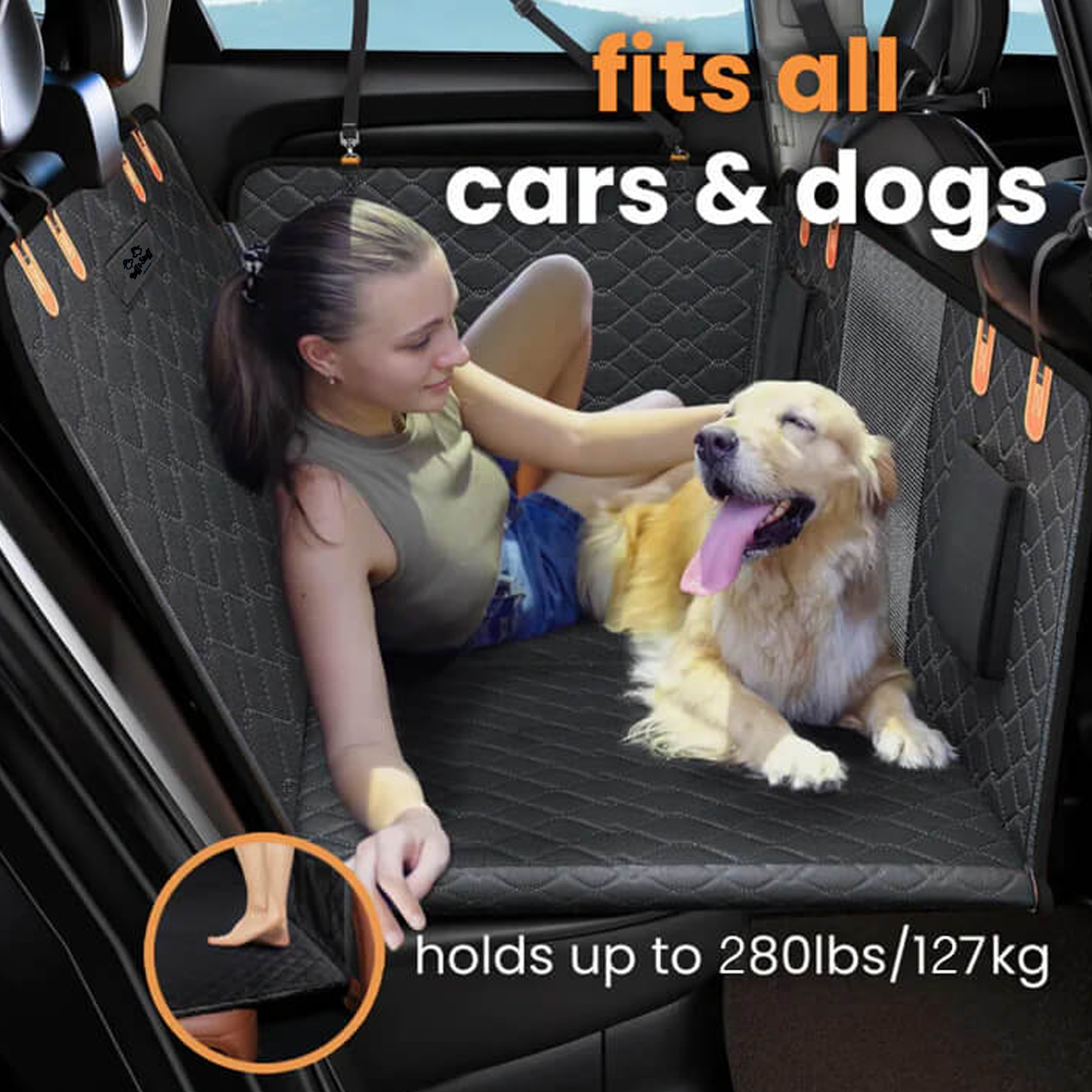 The Ruff Cover™ Hard Bottom Car Seat Cover 🐕🦺🐶